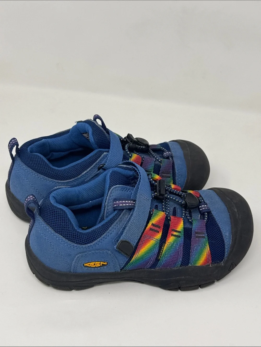 KEEN Big Kids' Newport H2SHO - Multi/Bright rainbow Cobalt blue shoes sandals 2
